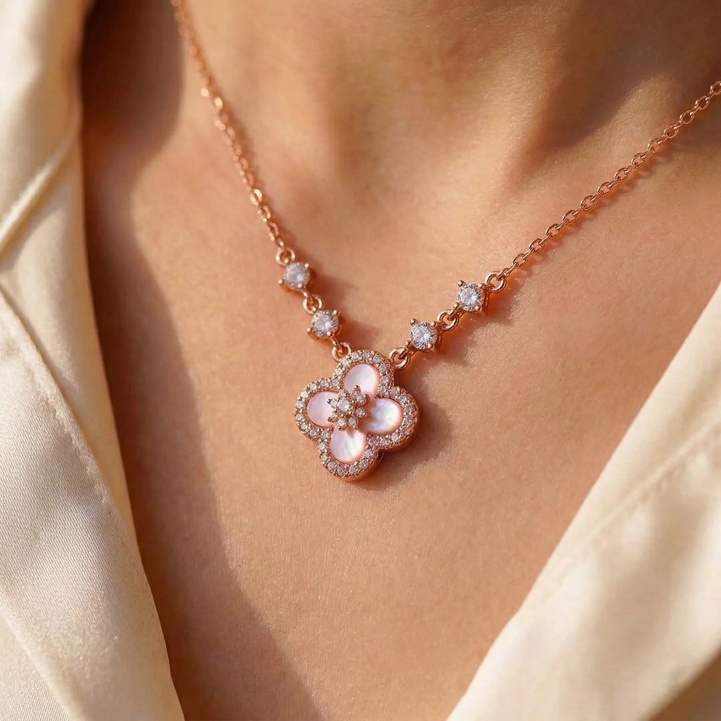 Collana quadrifoglio